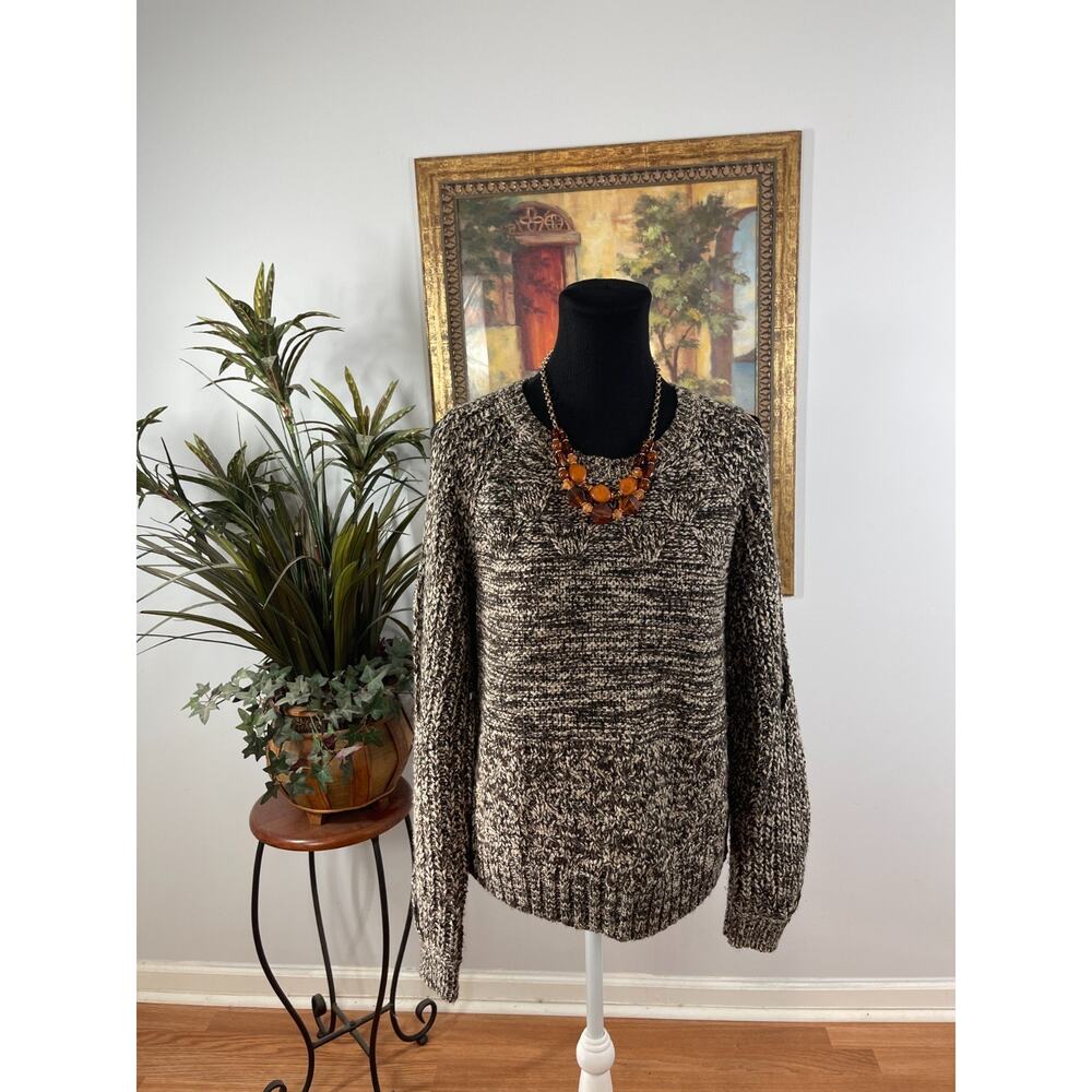 New‎ York & Company Sweater Women's Medium Gray Minimalist Bohemian Cottagecore